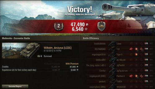 First Battle in the KV-4