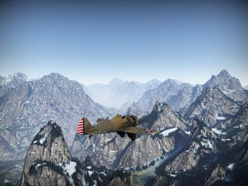 P-26 in flight